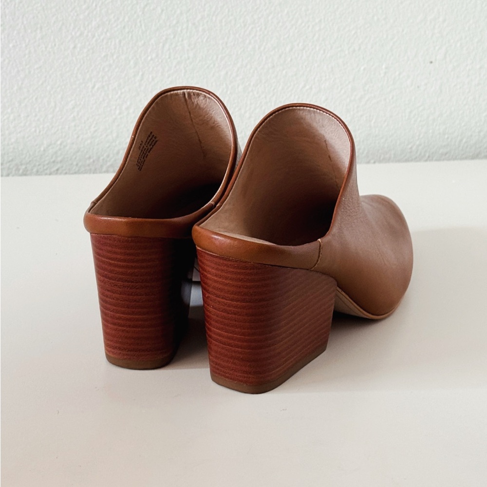 Able Global Rojas Pointed Toe Leather Mules Cognac - Picture 3 of 5